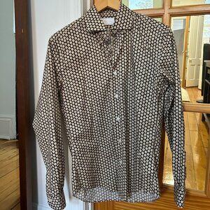 Brooks Brothers Golden Fleece Brown Floral Shirt. Size SMALL